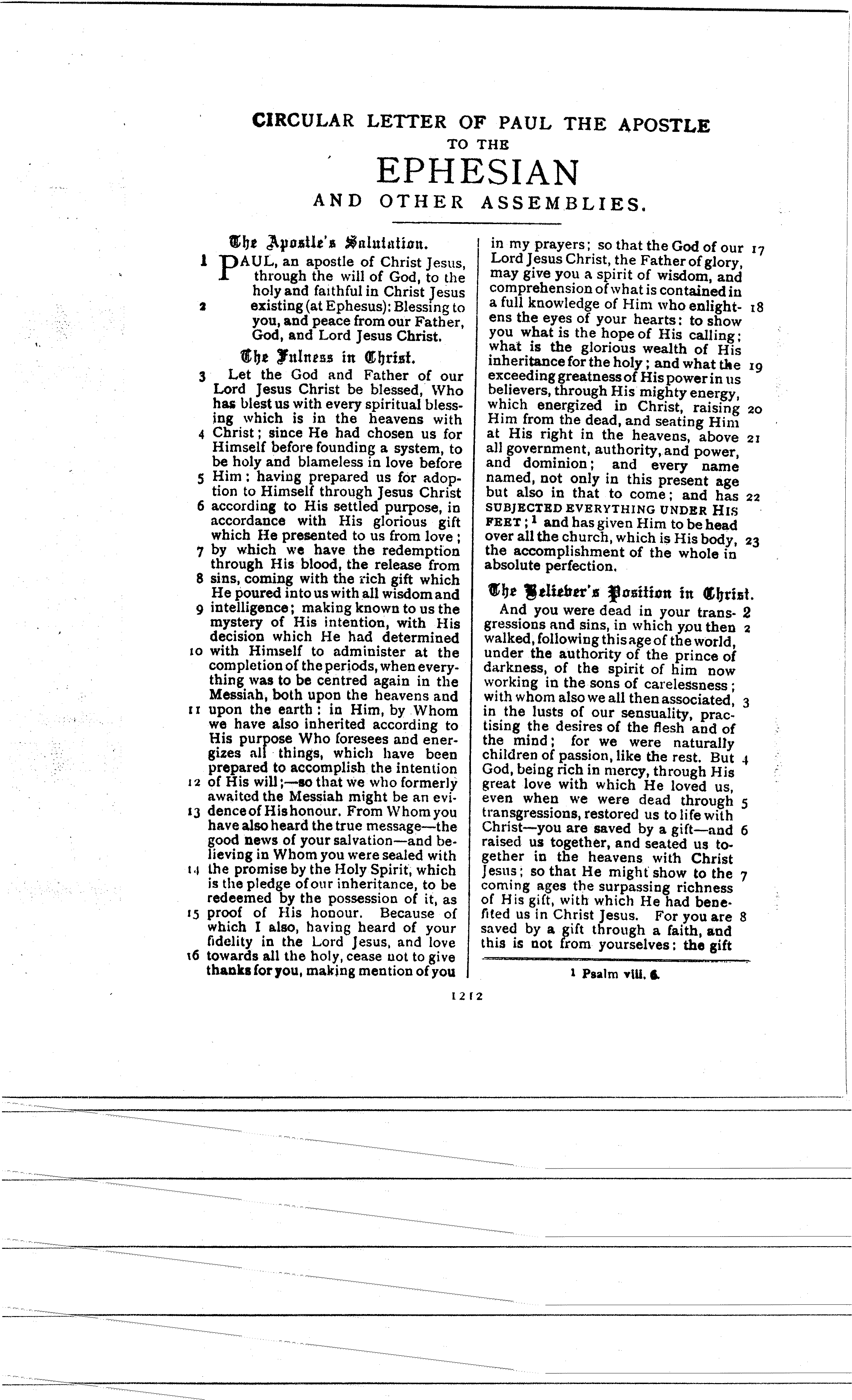 Ferrar Fenton Bible page 1212