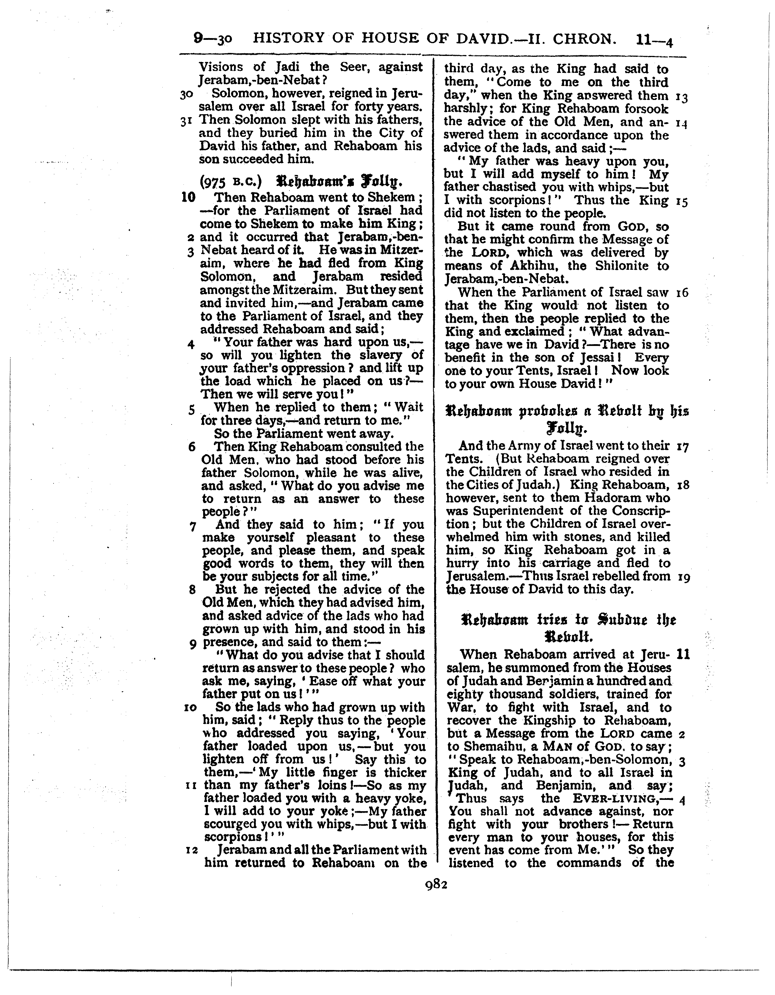 Ferrar Fenton Bible page 0982