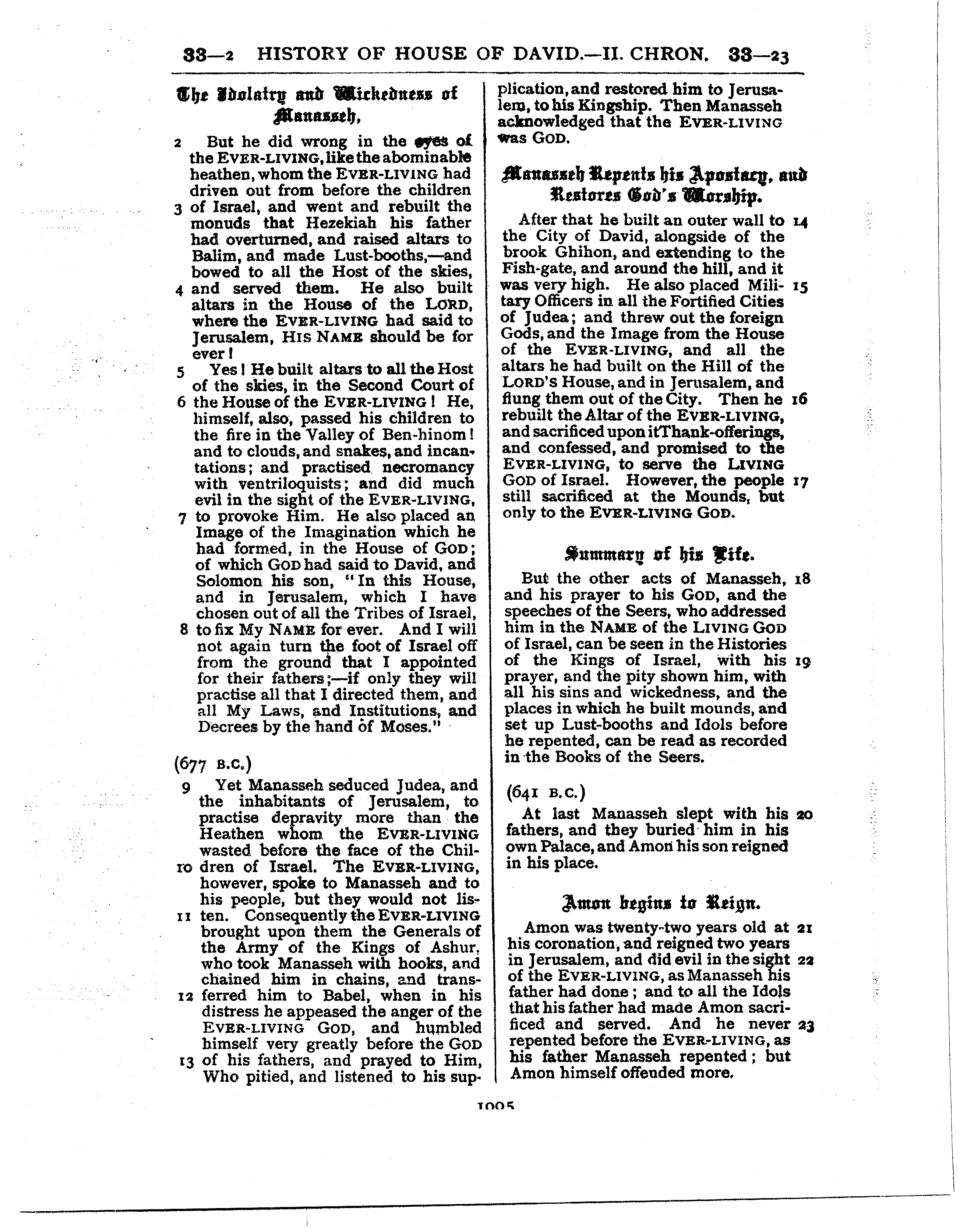 Ferrar Fenton Bible page 1005