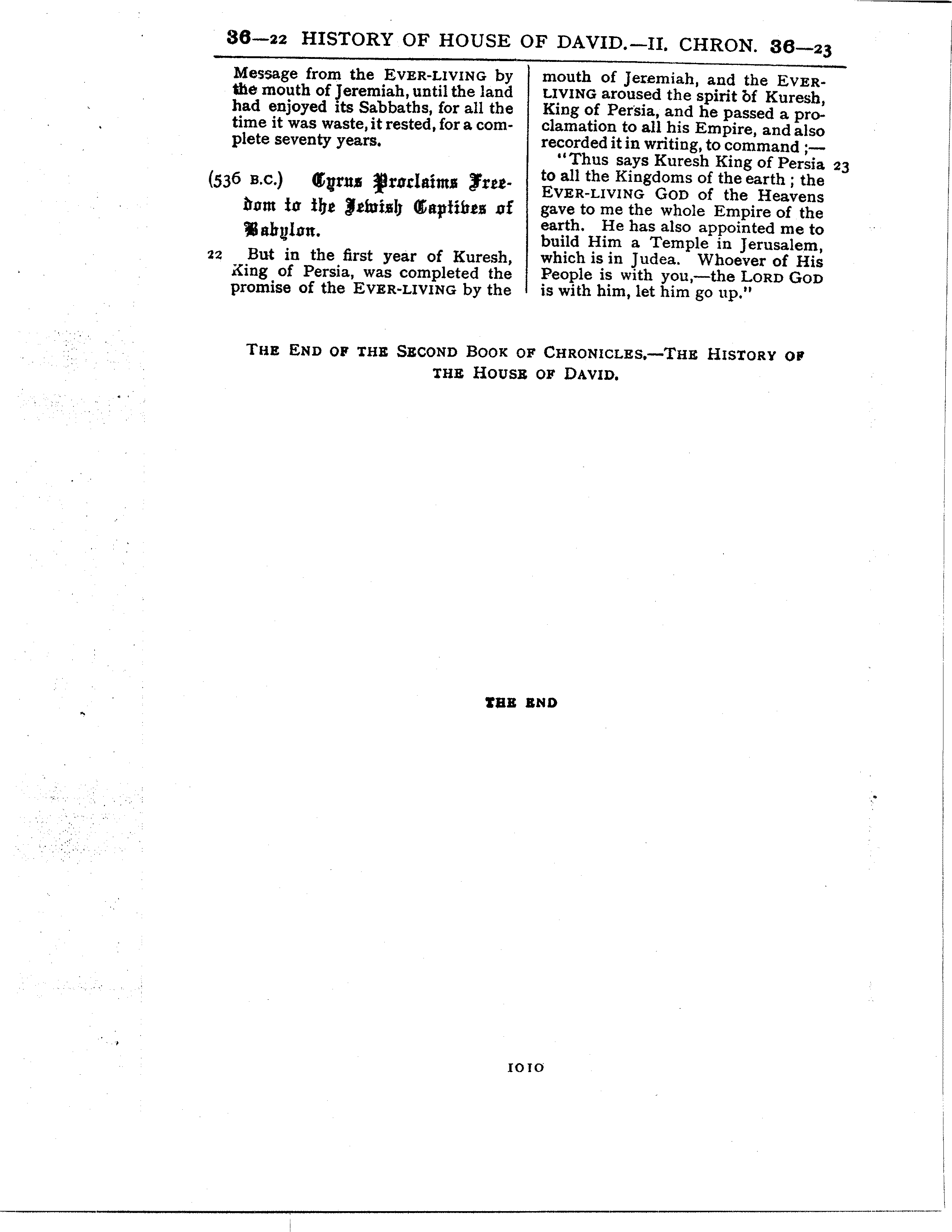 Ferrar Fenton Bible page 1010