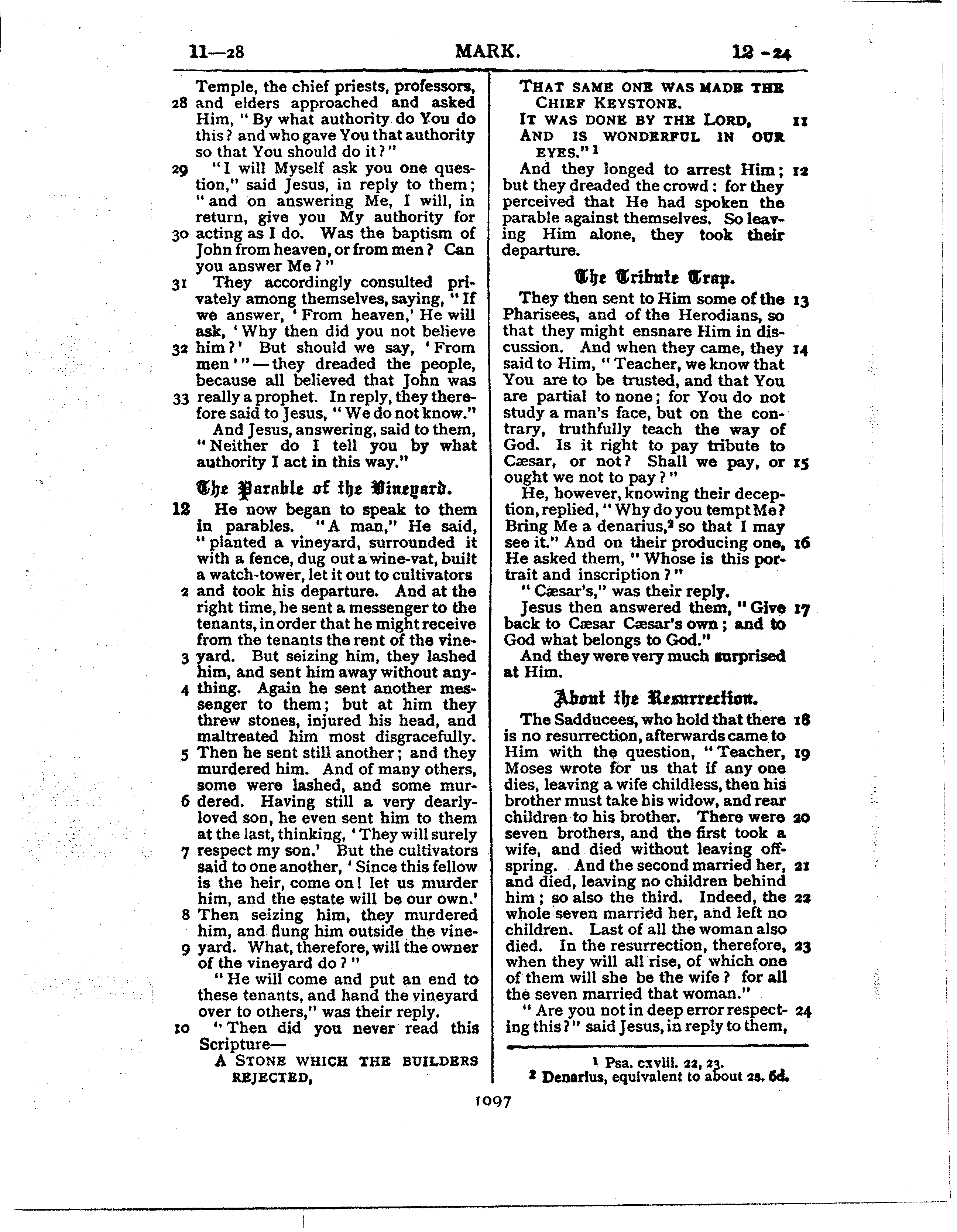 Ferrar Fenton Bible page 1097