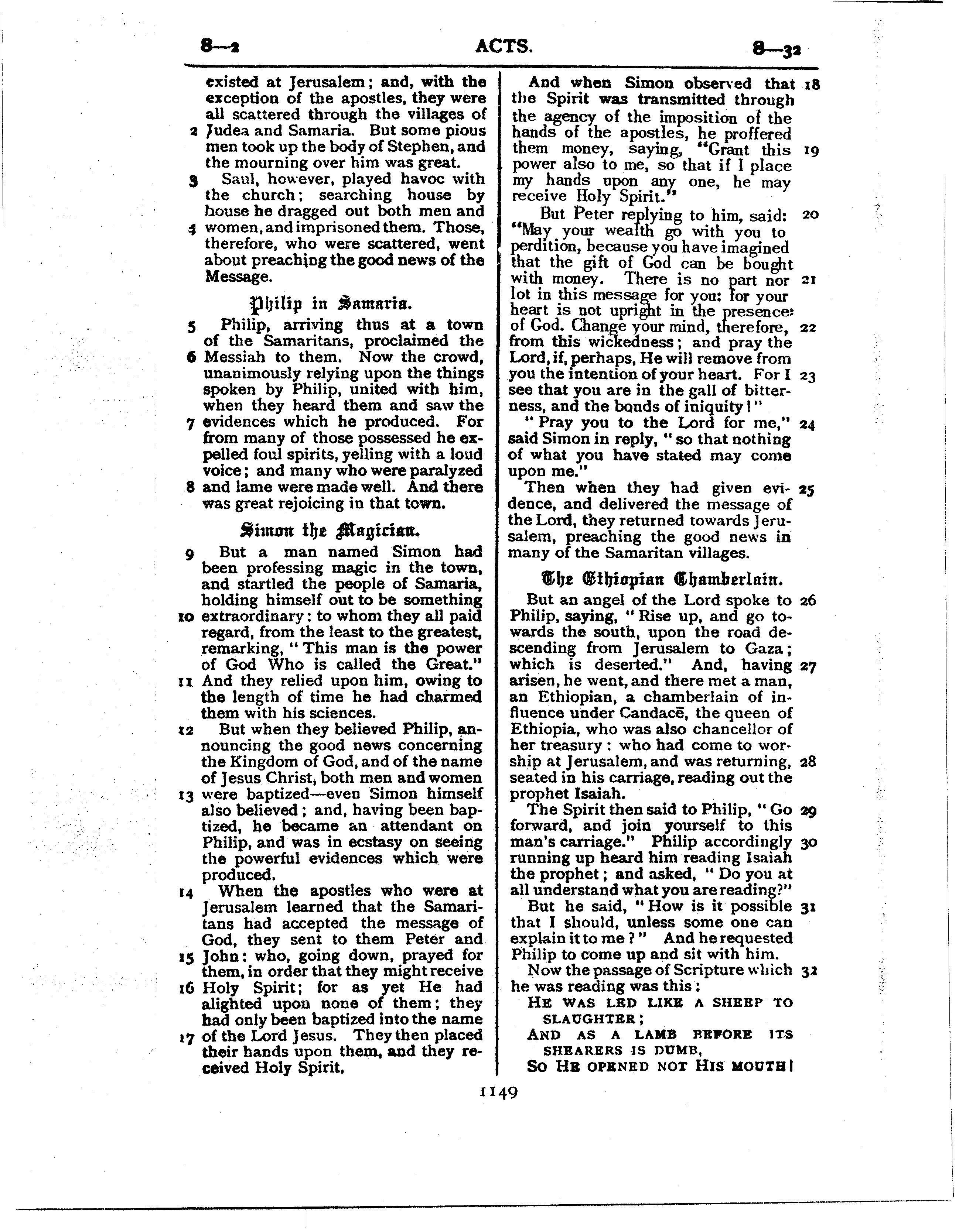 Ferrar Fenton Bible page 1149