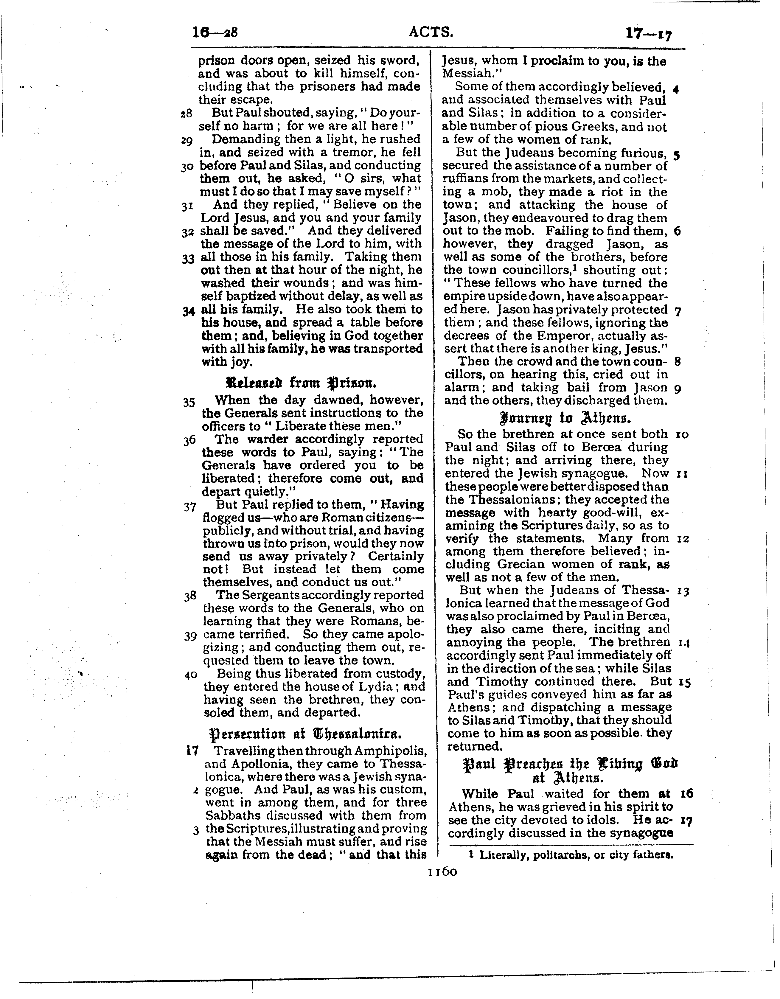 Ferrar Fenton Bible page 1160