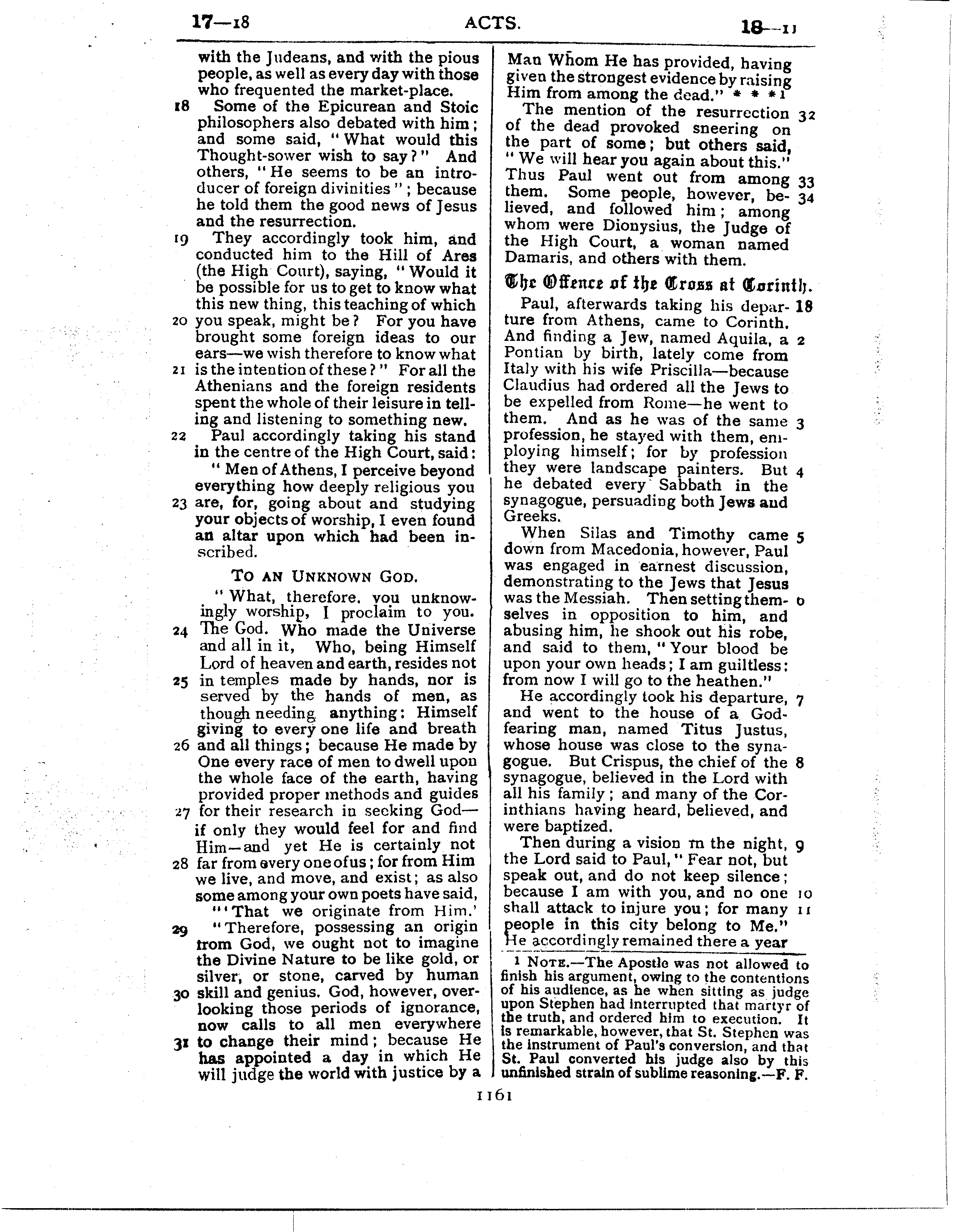 Ferrar Fenton Bible page 1161