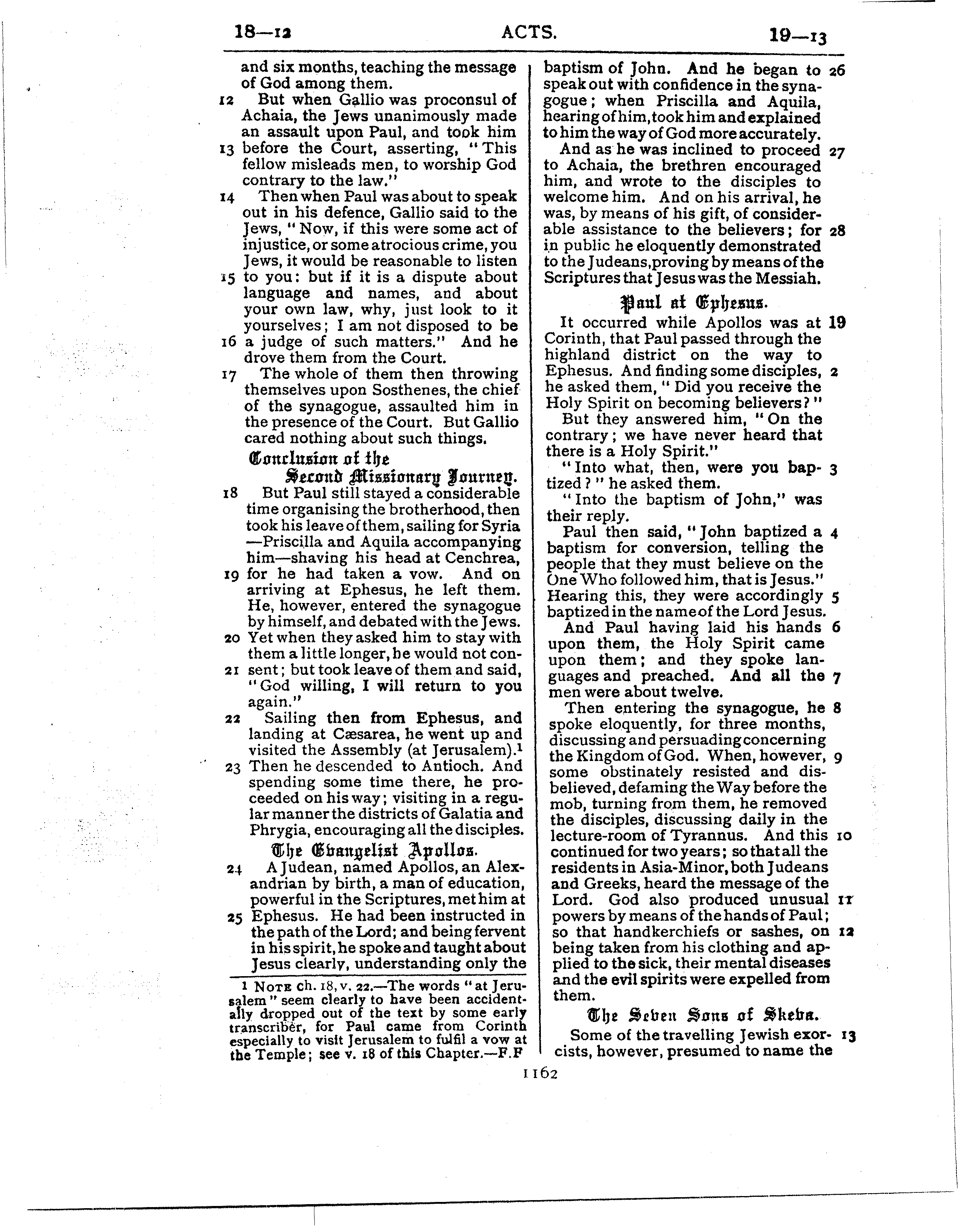 Ferrar Fenton Bible page 1162