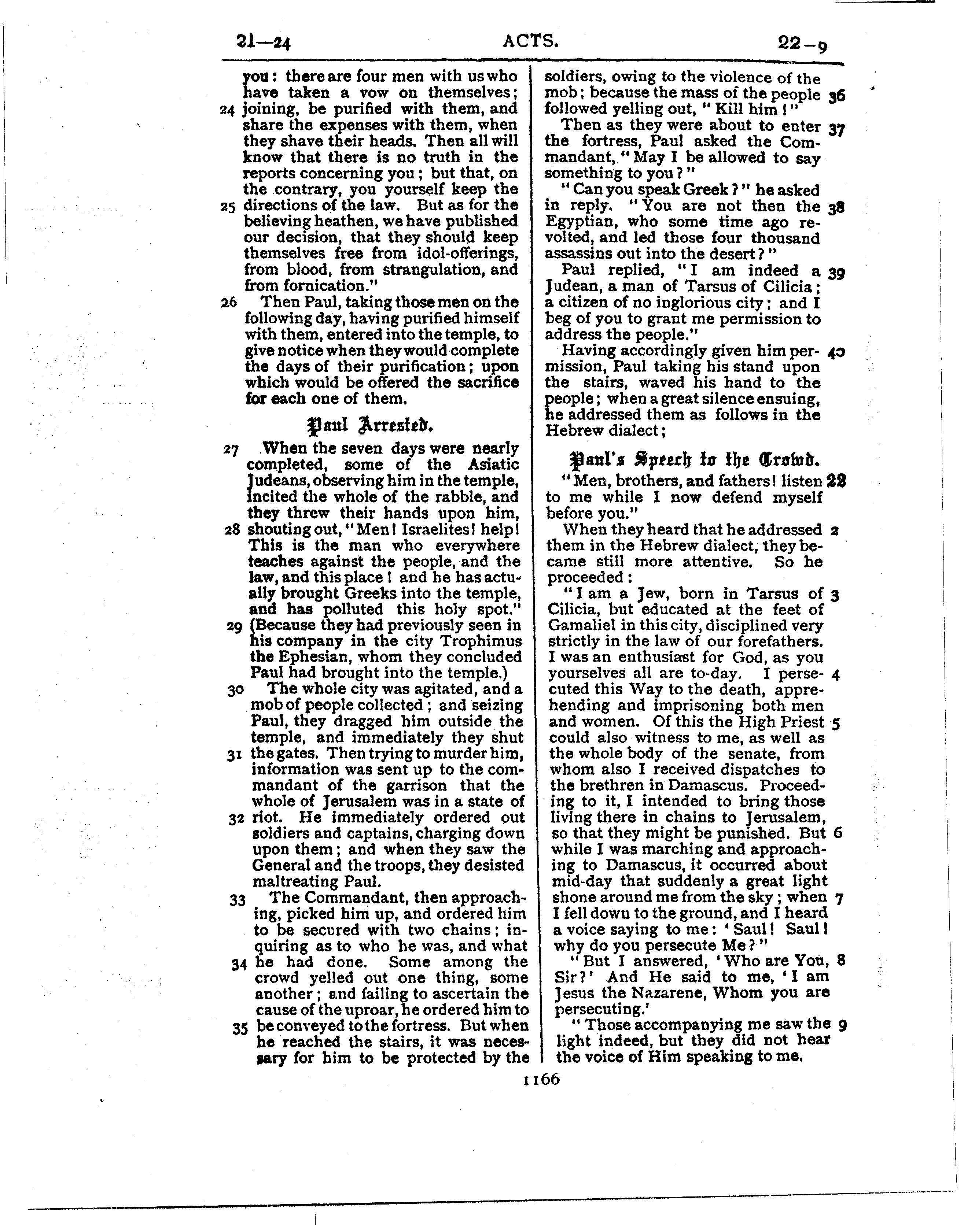Ferrar Fenton Bible page 1166