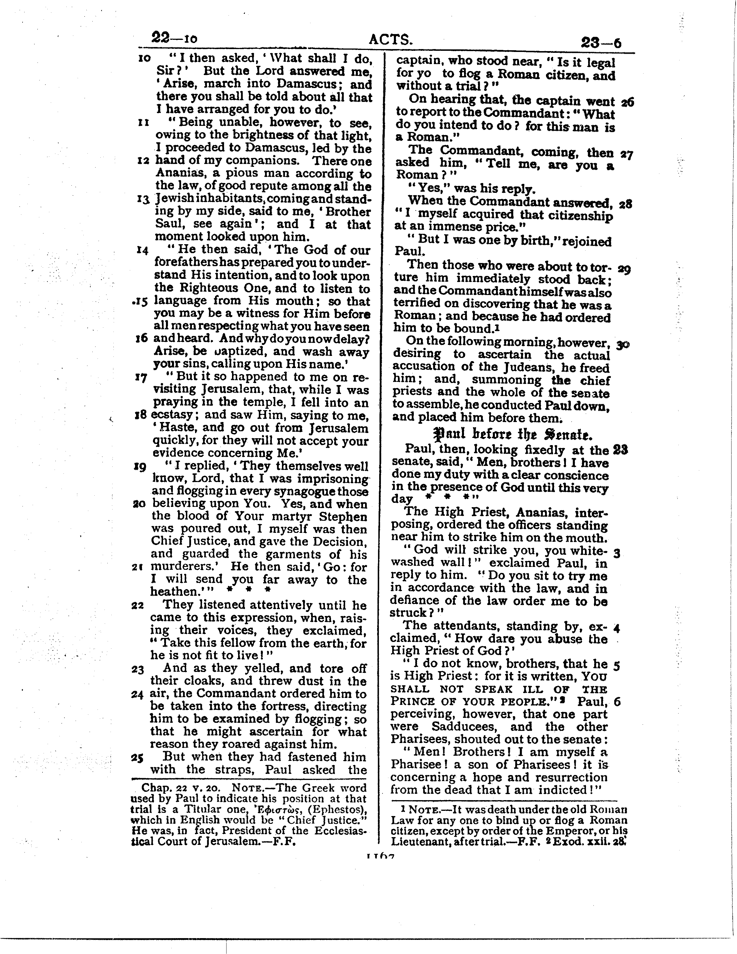 Ferrar Fenton Bible page 1167