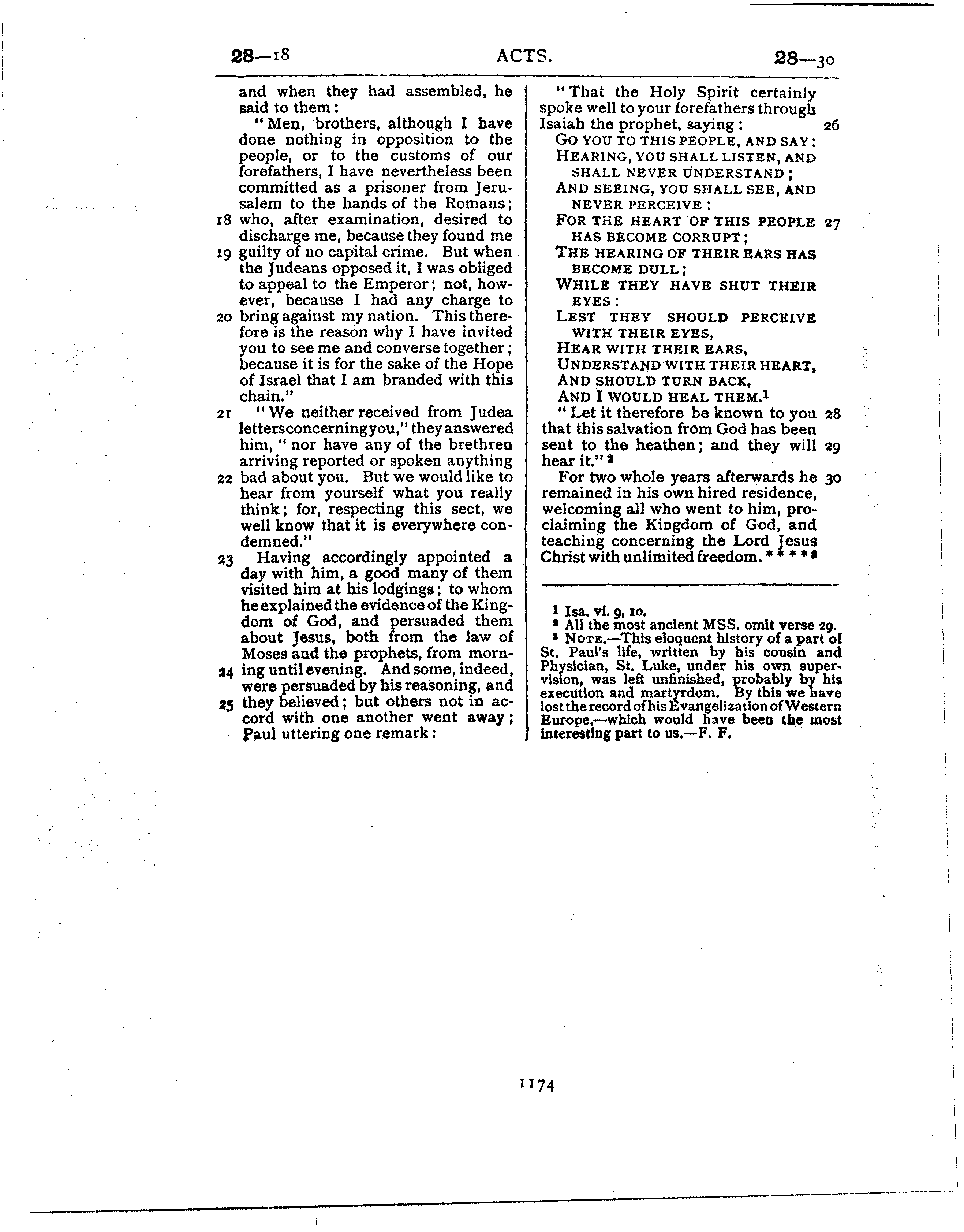 Ferrar Fenton Bible page 1174