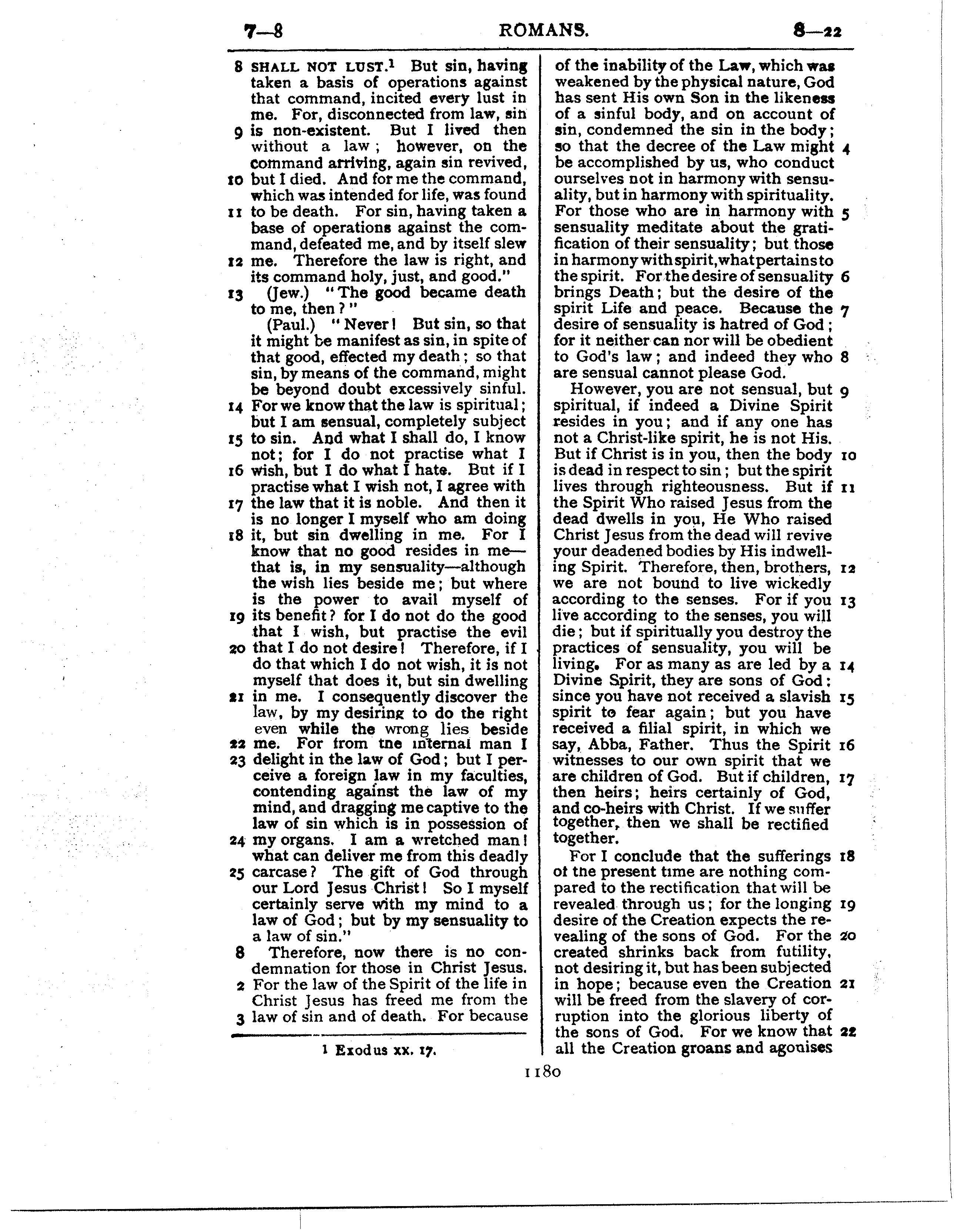Ferrar Fenton Bible page 1180