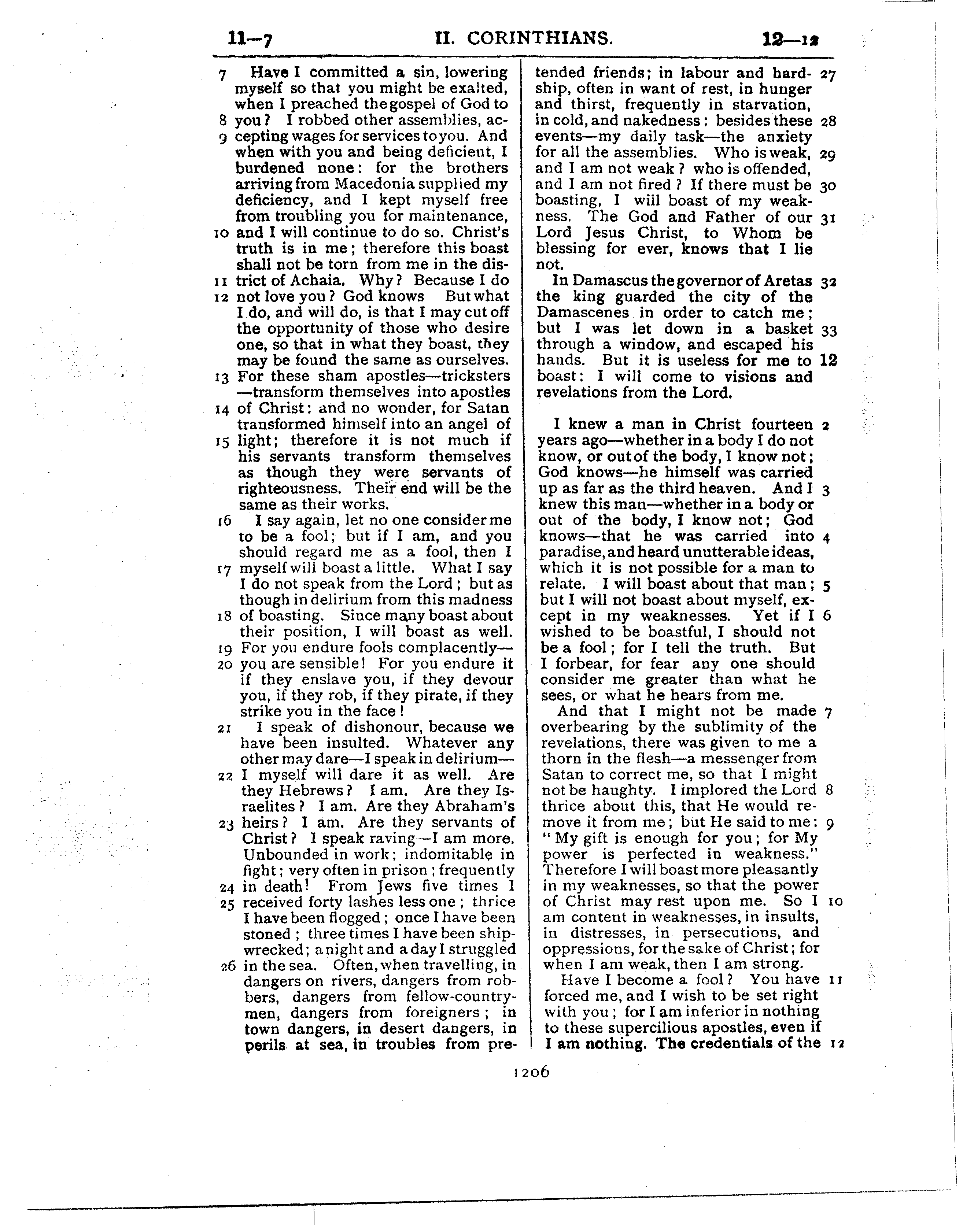 Ferrar Fenton Bible page 1206