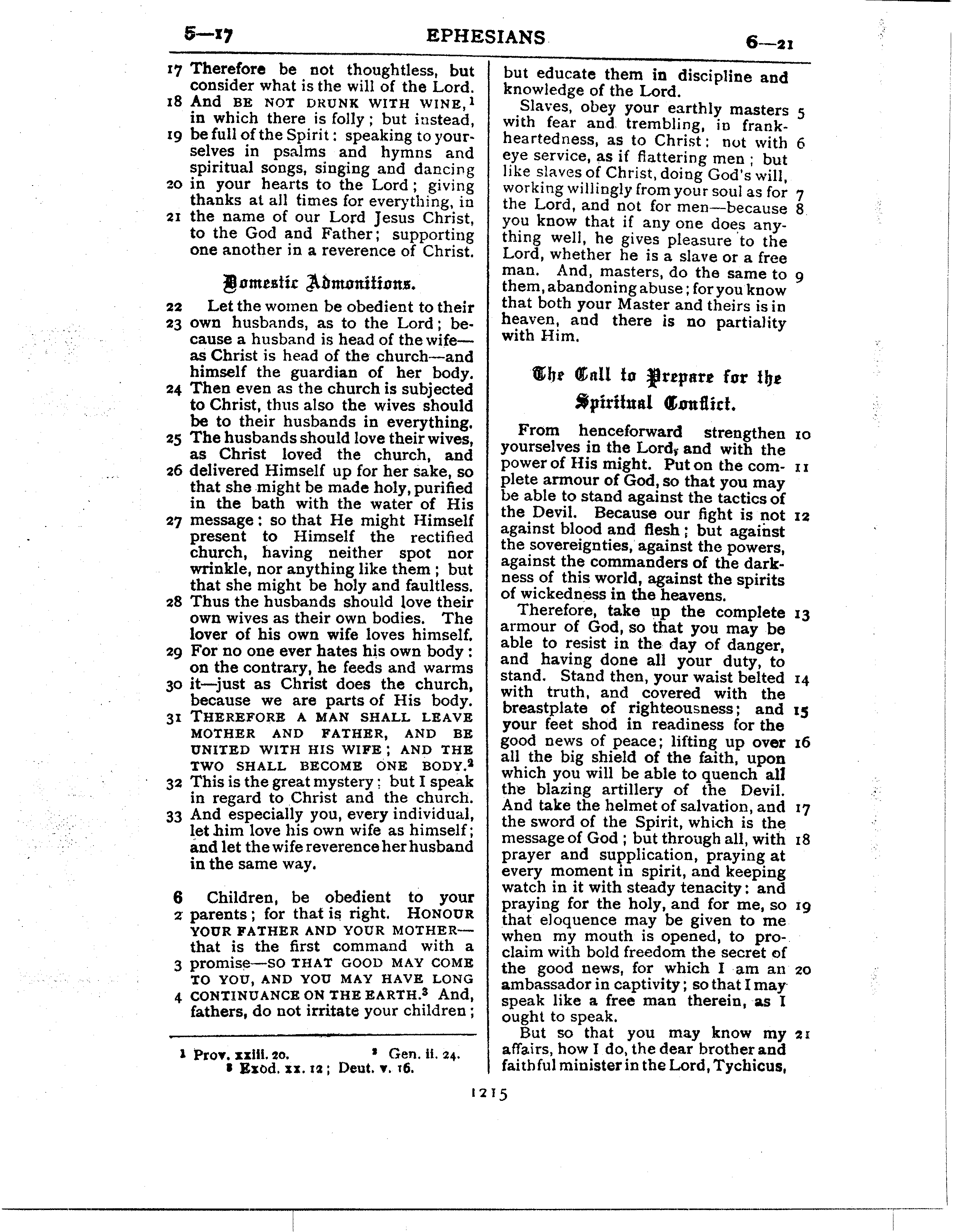 Ferrar Fenton Bible page 1215