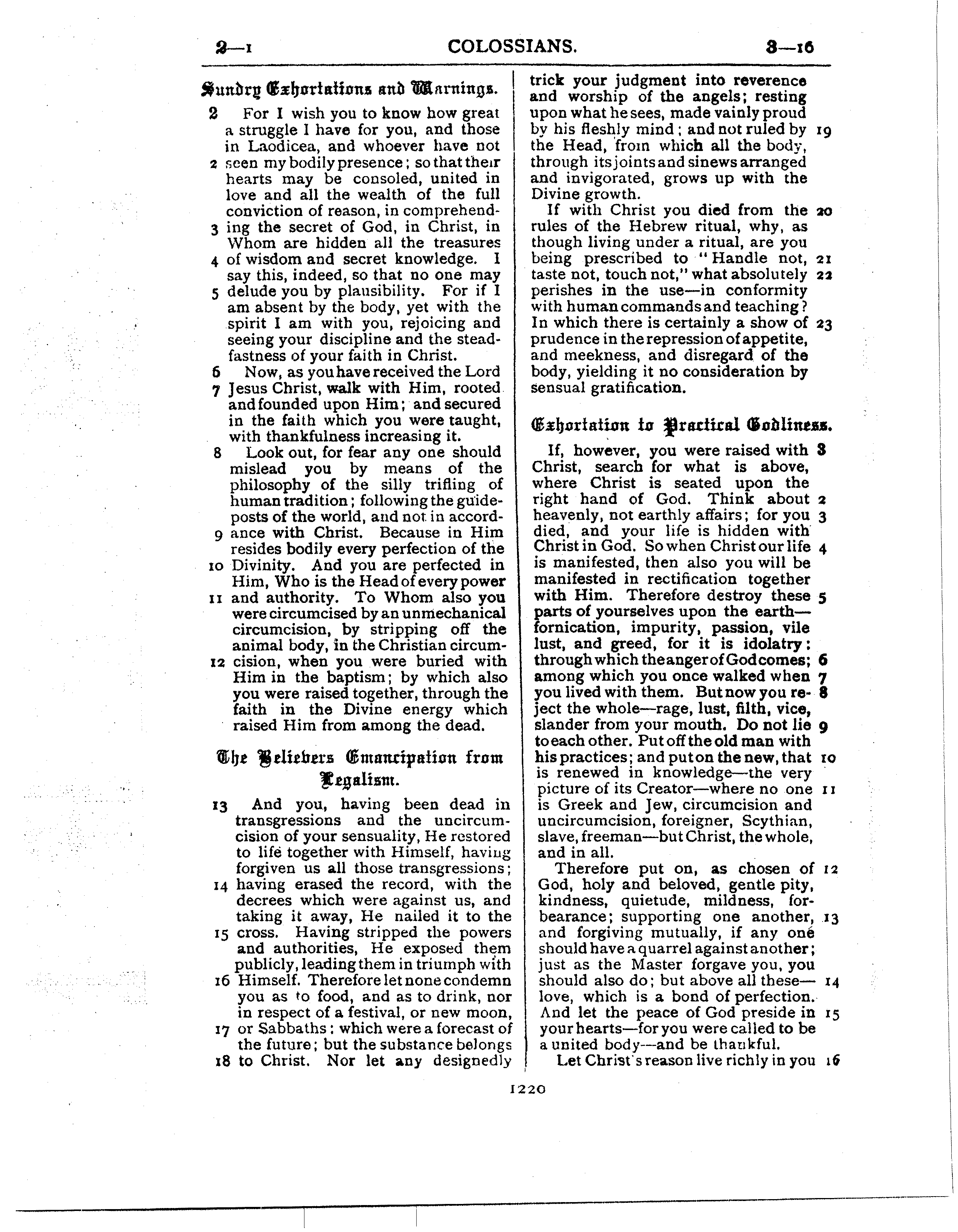 Ferrar Fenton Bible page 1220