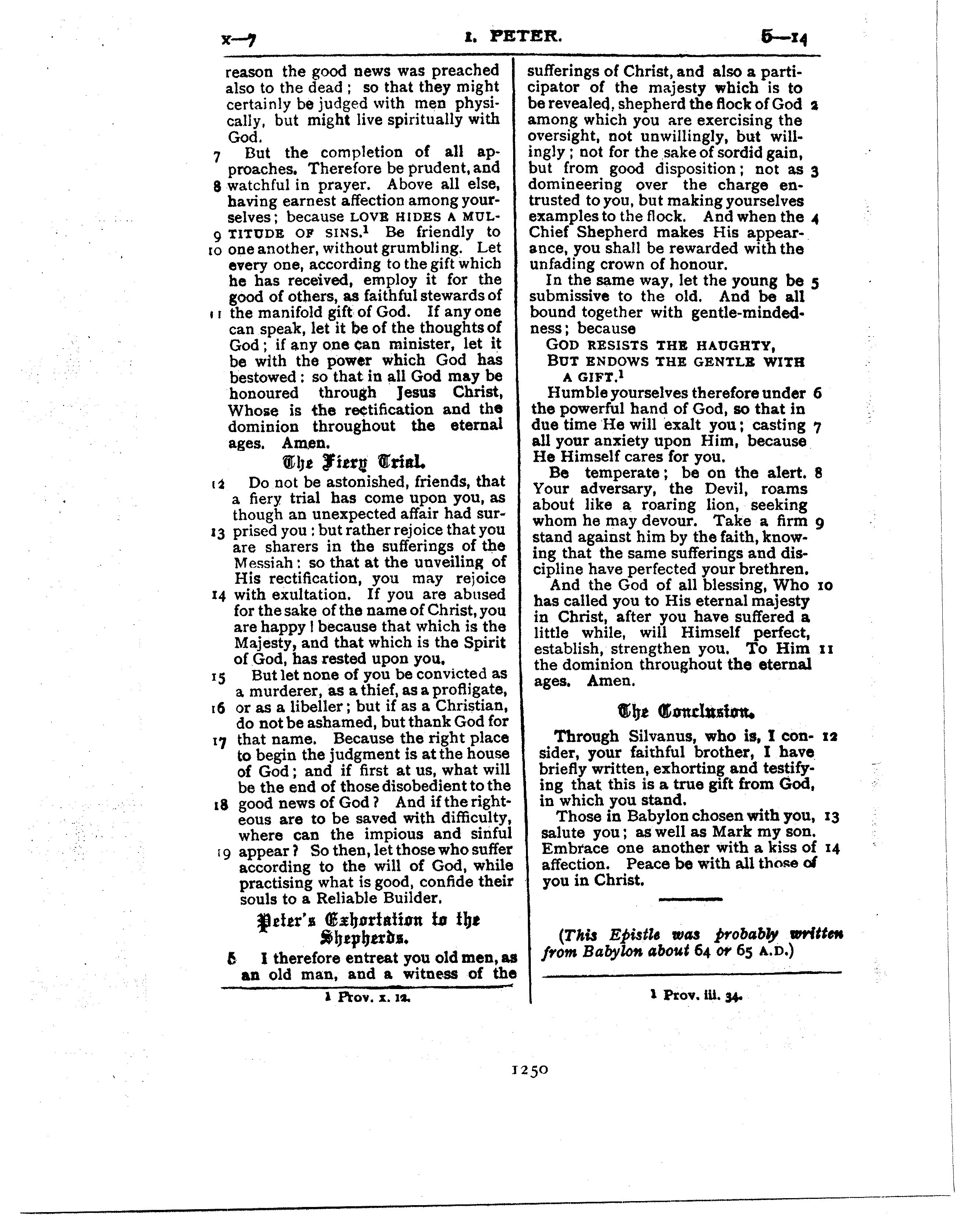 Ferrar Fenton Bible page 1250